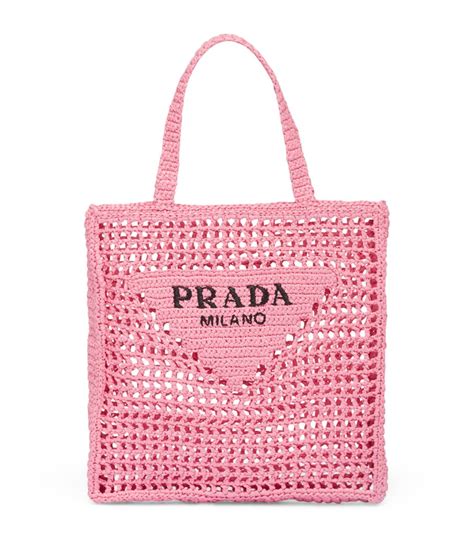 pink prada beach bag|prada denim tote bag.